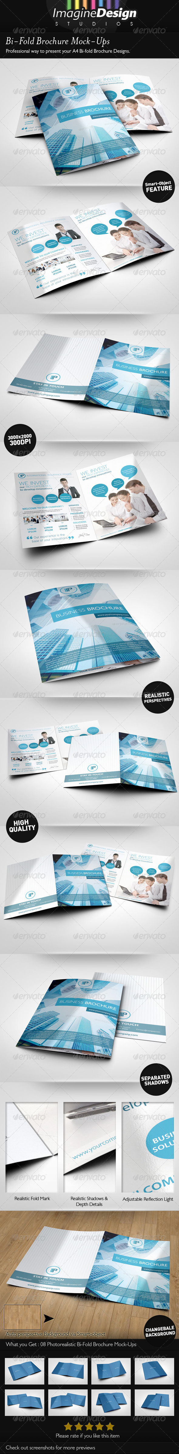 Bi-Fold Brochure Mock-Ups Bi-Fold Brochure Mock-Ups