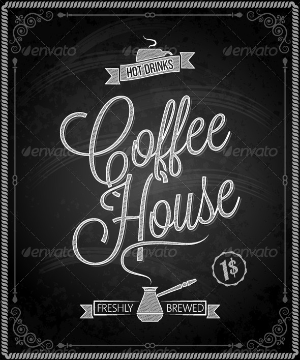 Chalkboard Framed Coffee Menu Chalkboard Framed Coffee Menu