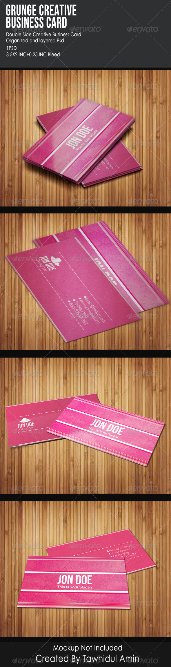 Grunge Creative Business Card Template Grunge Creative Business Card Template