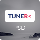 Tuner - One Page Portfolio PSD Template - FXTheme Item for Sale