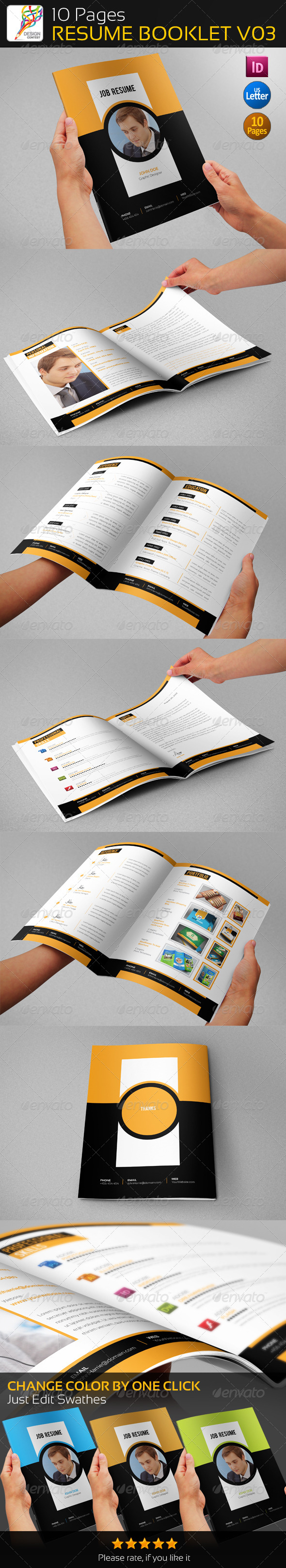 10 Pages Professional Resume Booklet V03 10 Pages Professional Resume Booklet V03