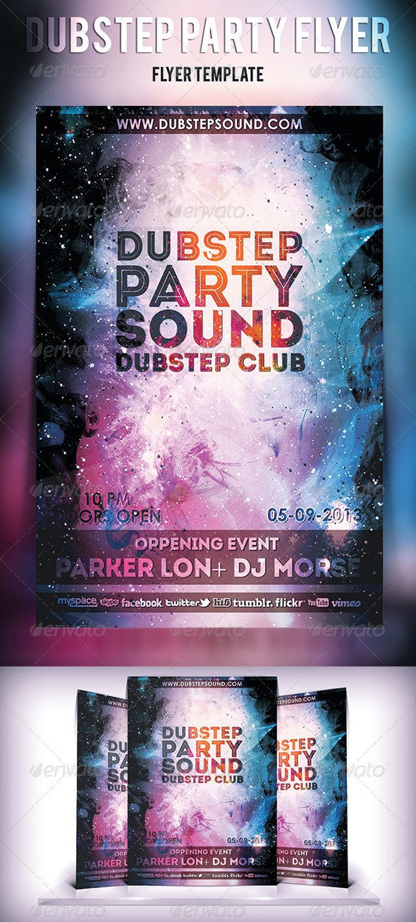 Dubstep Sound Party Flyer - Flyers Print Templates