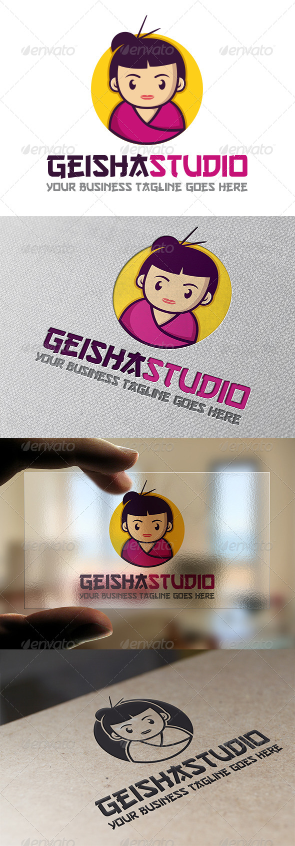 Geisha Logo Template Geisha Logo Template