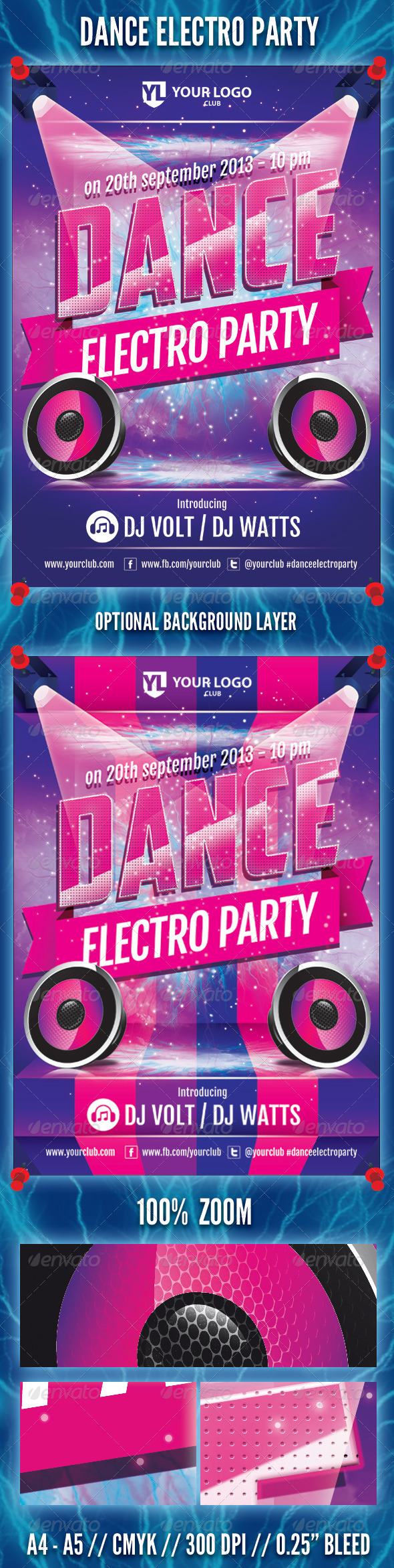Dance Electro Party Flyer Dance Electro Party Flyer