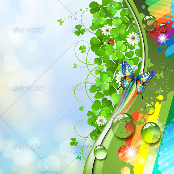 Butterfly and Clover Butterfly and Clover