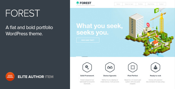 Forest - A flat and Bold portfolio Wordpress theme