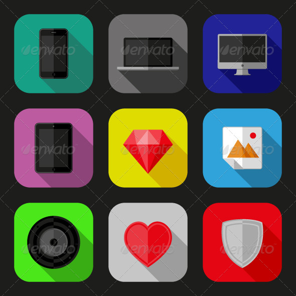 Flat Icons Set Flat Icons Set