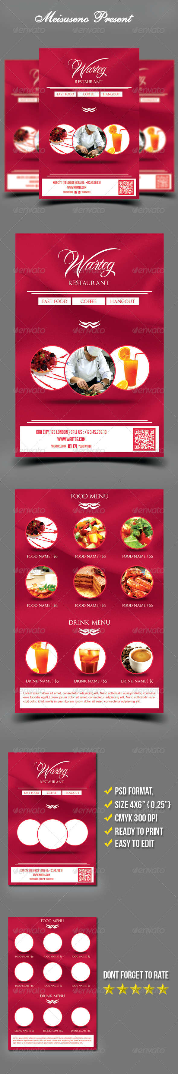 Warteg Restaurant Flyer Template