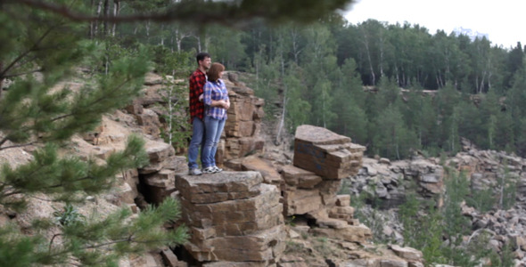Couple On Cliff Couple On Cliff