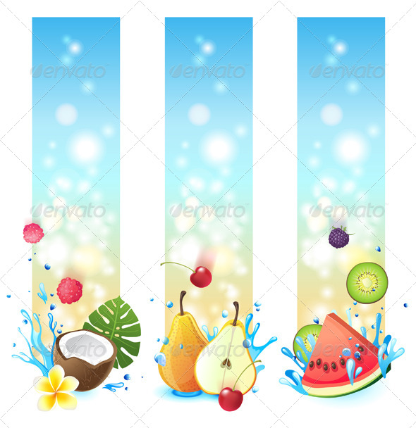 Vertical Fruits Banners Vertical Fruits Banners
