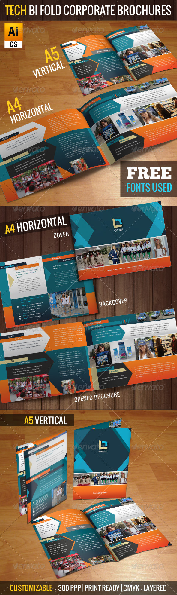 Tech Bi-fold Corporate Brochures Tech Bi-fold Corporate Brochures
