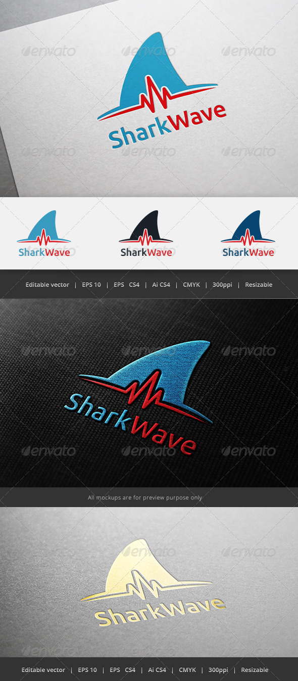 Shark Wave Logo Shark Wave Logo