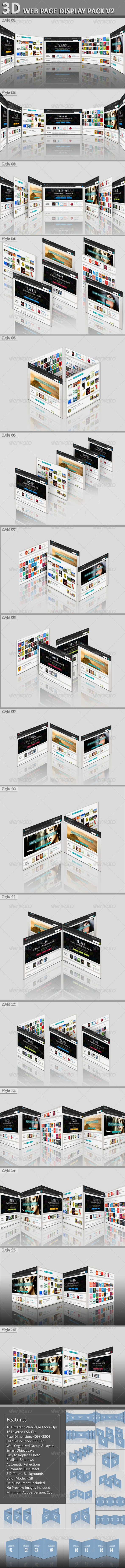3D Web Page Display Pack V2 3D Web Page Display Pack V2