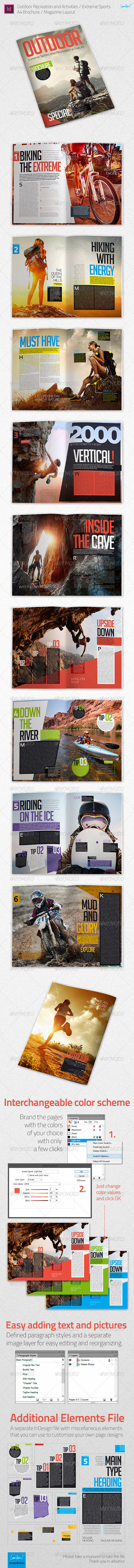 Outdoor Recreation / Extreme Sports - A4 Brochure