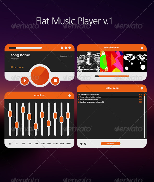 Flat Music Player v1 Flat Music Player v1