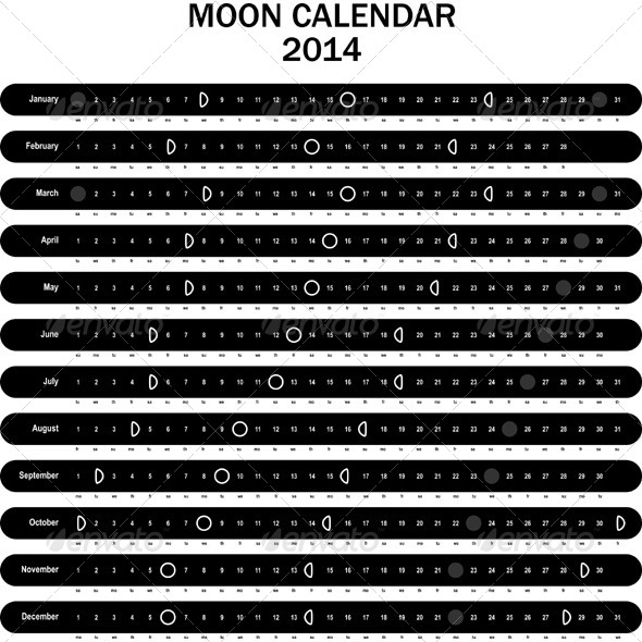 Moon Calendar 2014