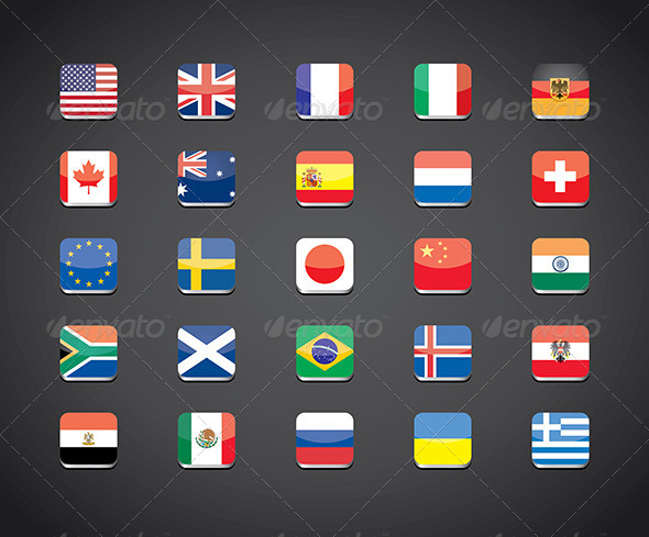 Most Popular Countries Flags