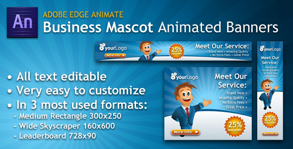 edge templates banner CodeCanyon  Sale  Banner Animated Business for Item Mascot