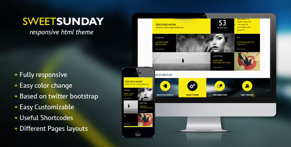 SweetSunday - Fully Responsive Creative HTML Template