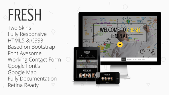 FRESH -Responsive Parallax One-Page Template