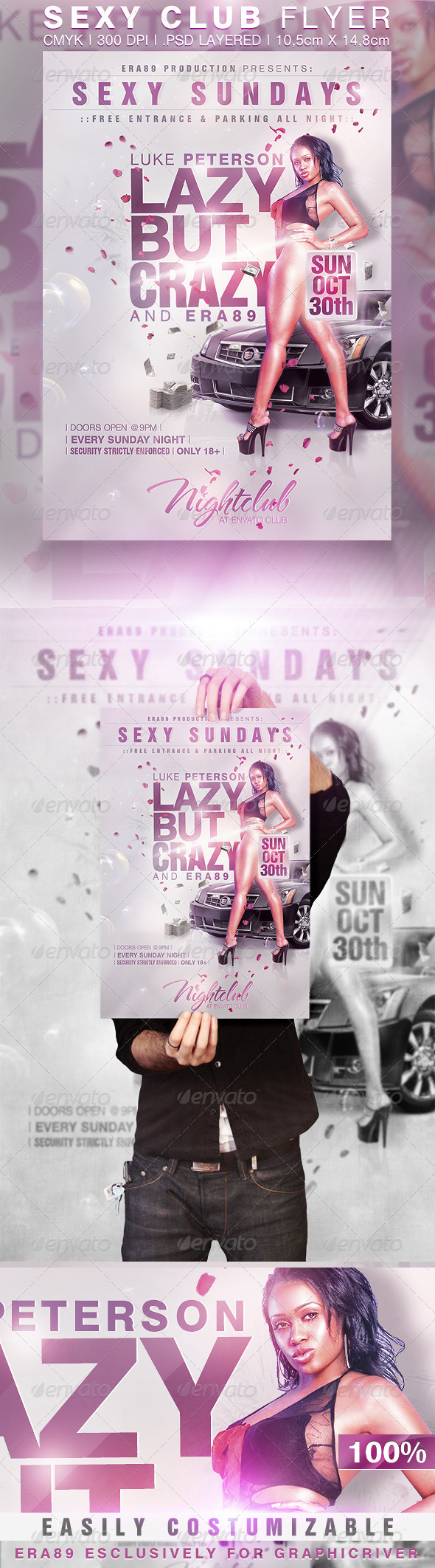 Sexy Sundays Nightclub Party Flyer