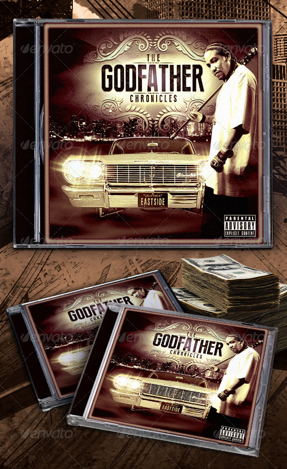 A mixtape cover design for anything mafia or gangster themed. Perfect for rap, hip hop or similar music genres.