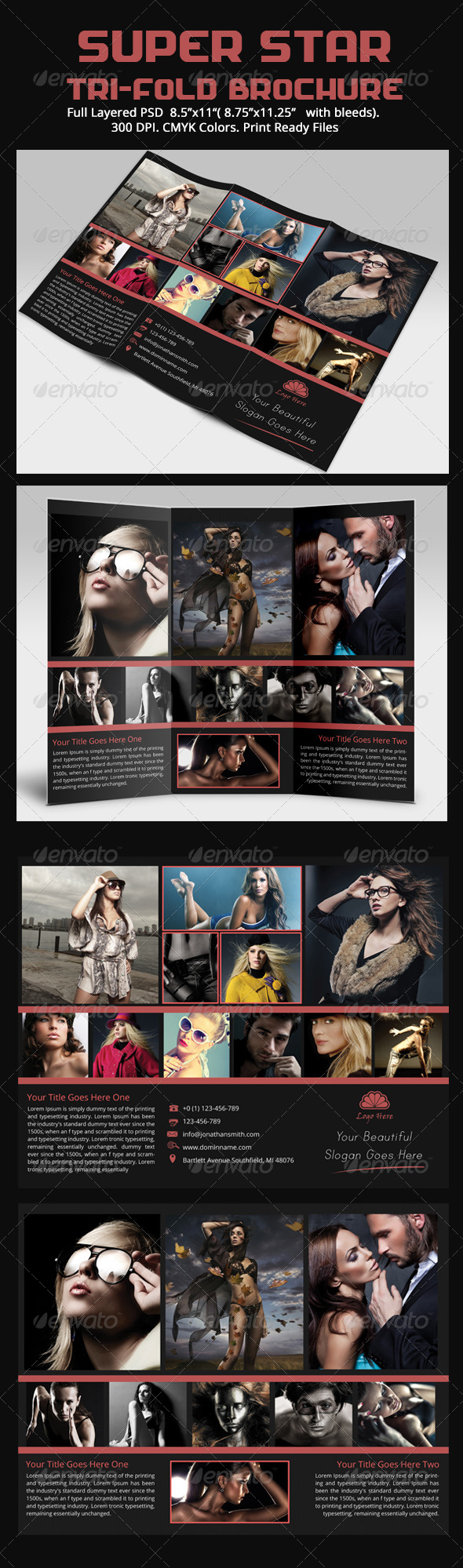 Super Star Tri-Fold Brochure Templates Super Star Tri-Fold Brochure Templates