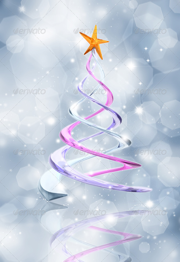 Abstract Christmas Tree Background