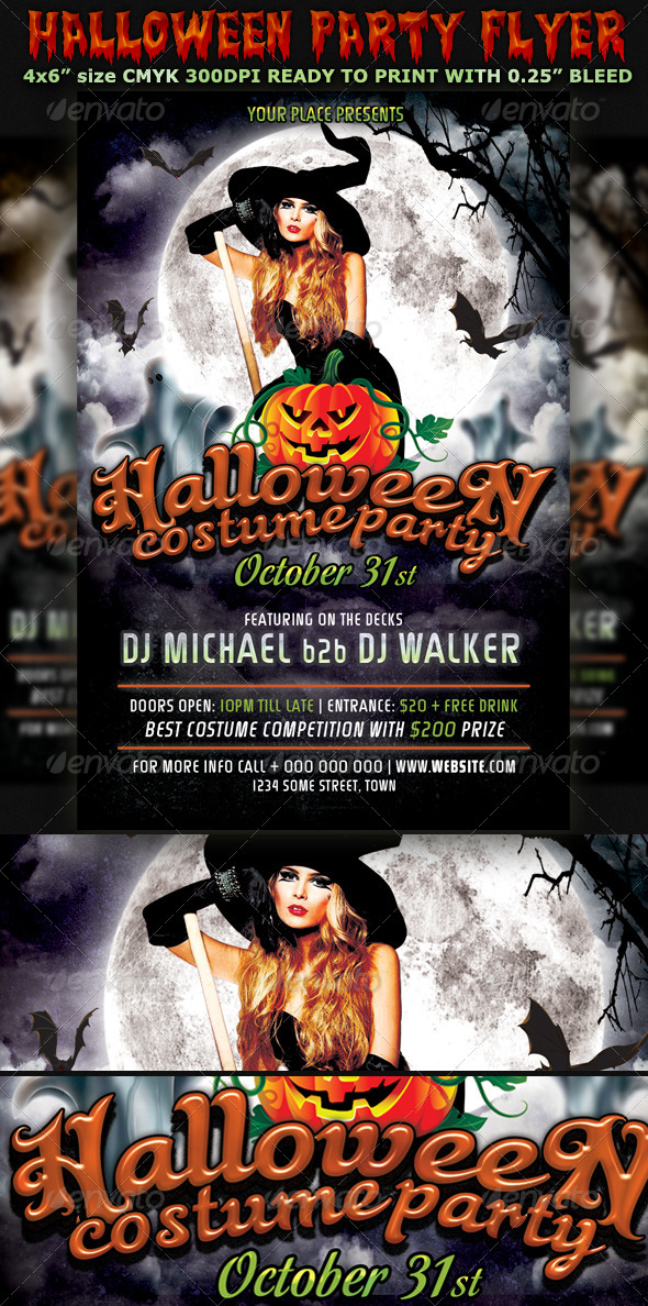 Halloween Party Flyer Template V3