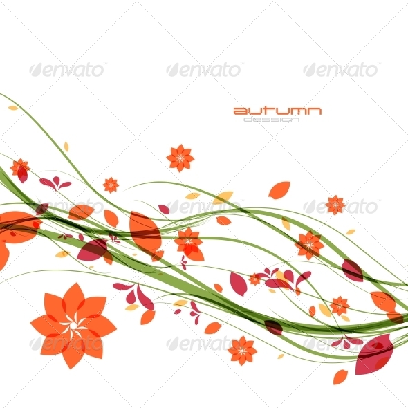 Autumn Leaves Nature Template - Backgrounds Decorative
