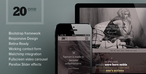 20one Onepage Responsive Multi Purpose Theme