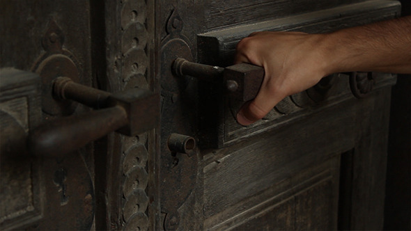 Locked Rusty Door Locked Rusty Door