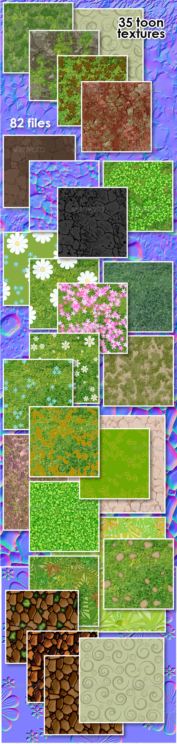 Toon Texture Set - 3DOcean Item for Sale