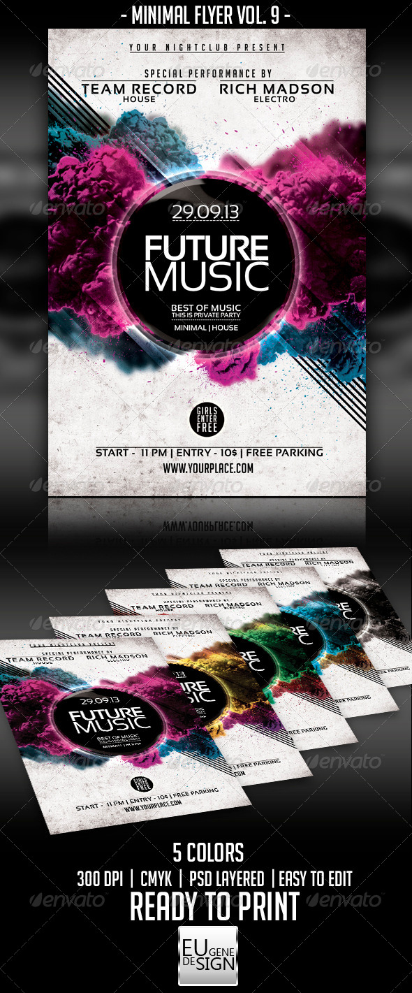 Minimal Flyer Vol. 9 - Clubs & Parties Events