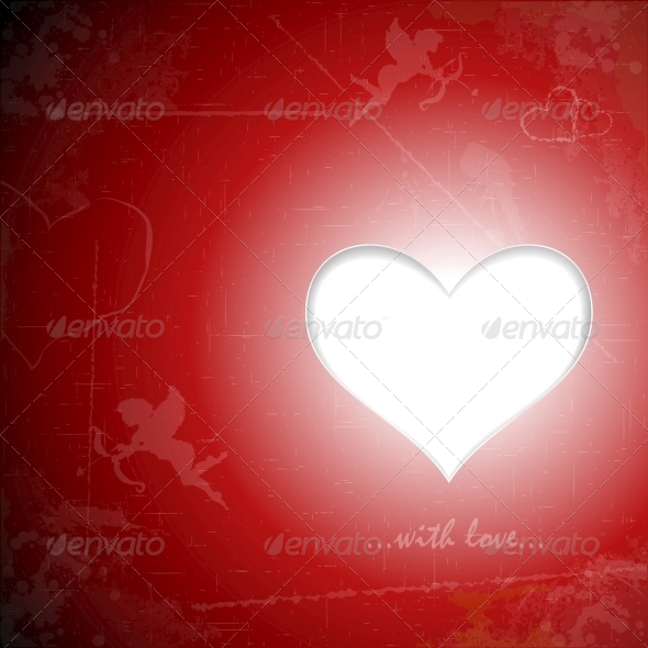 Happy Valentine s Day Paper Heart on Grunge Happy Valentine s Day Paper Heart on Grunge