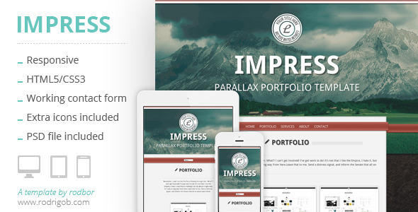 Impress - Parallax Portfolio Template