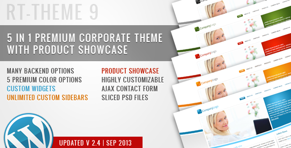 RT-Theme 9 / Business Theme 5 in 1 For WordPress