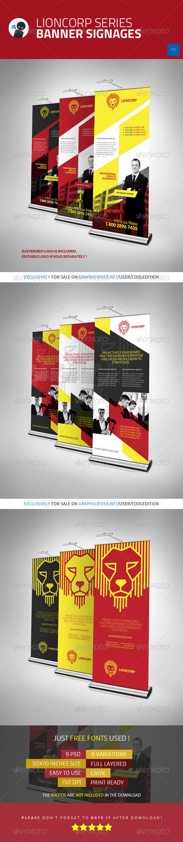Lioncorp Series - Banner Signages - Signage Print Templates