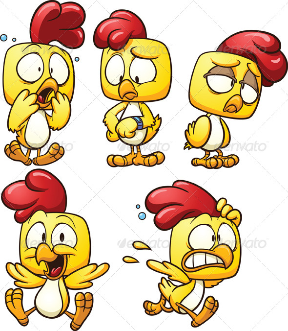scared chicken clipart free - photo #36