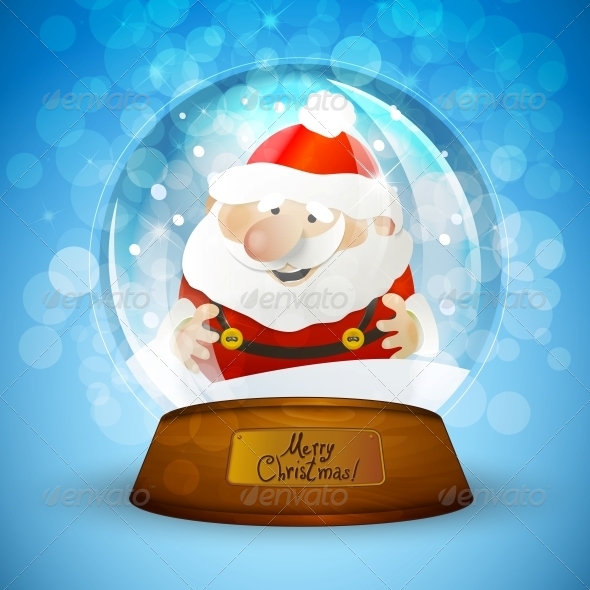 Christmas Snow Globe with Santa Claus Christmas Snow Globe with Santa Claus