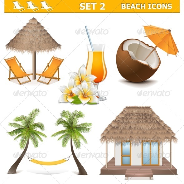 Vector Beach Icons Set 2 Vector Beach Icons Set 2