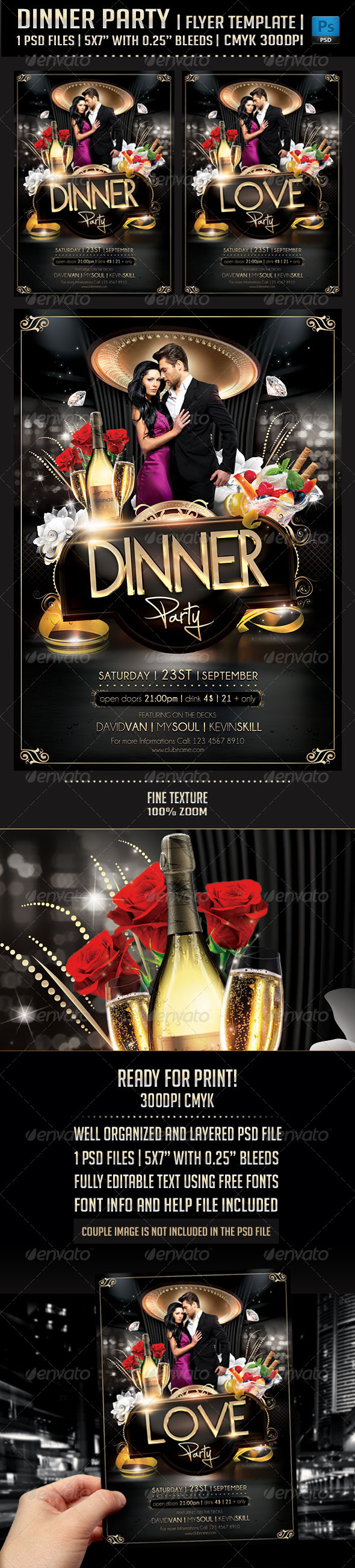 dinner party flyers