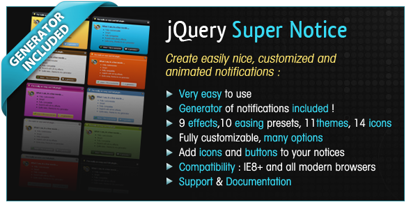 jQuery Super Notice jQuery Super Notice