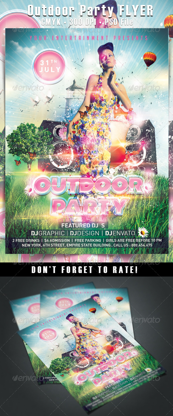 Outdoor Party Flyer - Clubs & Parties Events