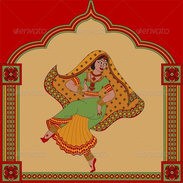 Indian Woman Dancer Dancing Indian Woman Dancer Dancing