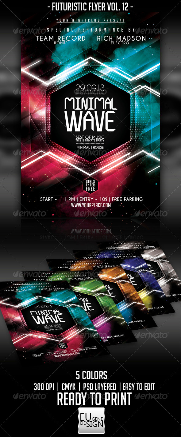 Futuristic Flyer Vol. 12 - Clubs & Parties Events