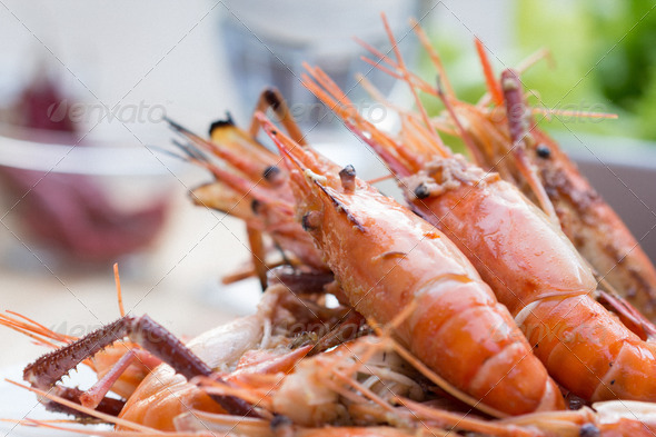 Grilled shrimp.