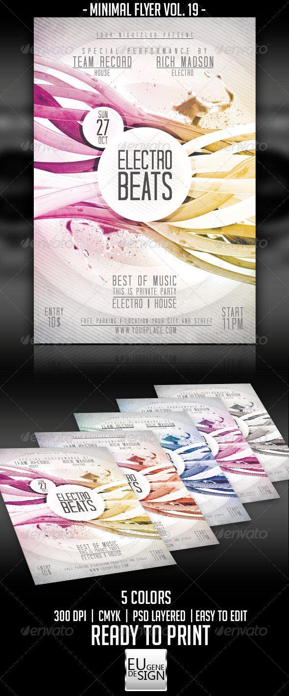 Minimal Flyer Vol. 19 - Clubs & Parties Events