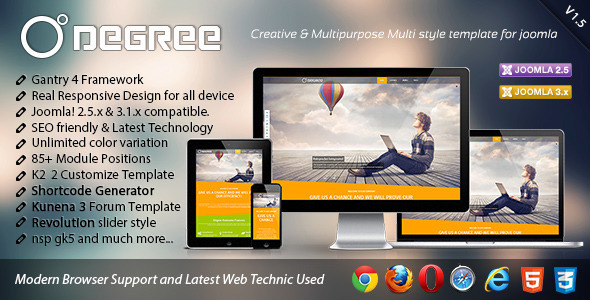 Degree Creative and Responsive Joomla Template