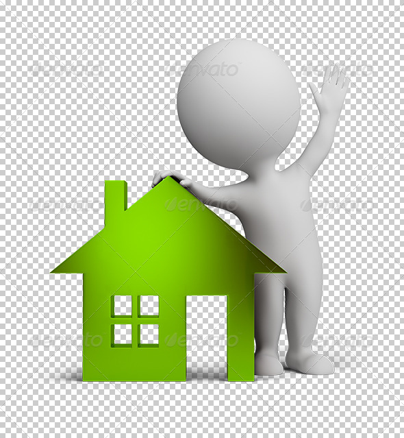 3D Small People Glass House 3D Small People Glass House